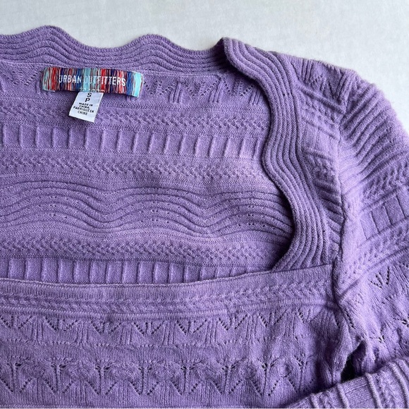 Urban Outfitters lilac knit crop sweater - Picture 2 of 5